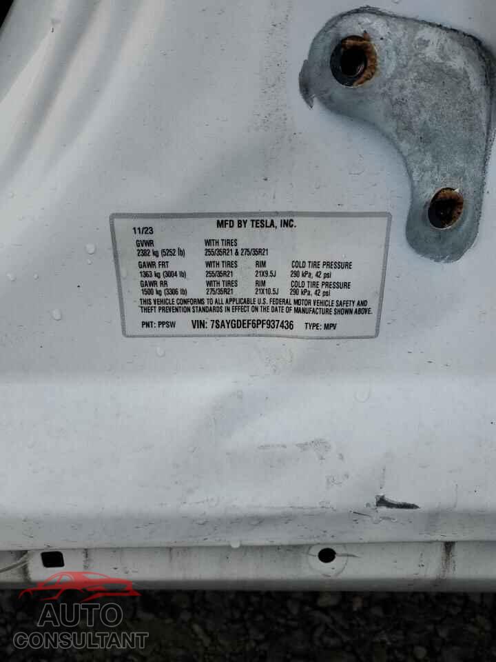 TESLA MODEL Y 2023 - 7SAYGDEF6PF937436