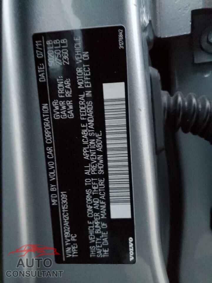 VOLVO S80 2012 - YV1902AH2C1153091
