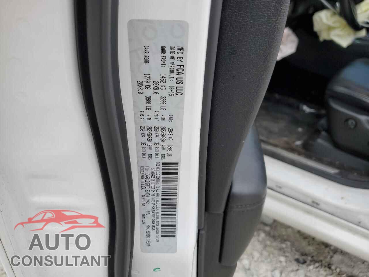 DODGE DURANGO 2015 - 1C4RDJDG7FC163454