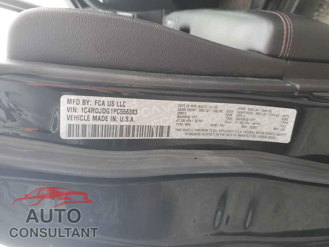 DODGE DURANGO 2023 - 1C4RDJDG1PC556383