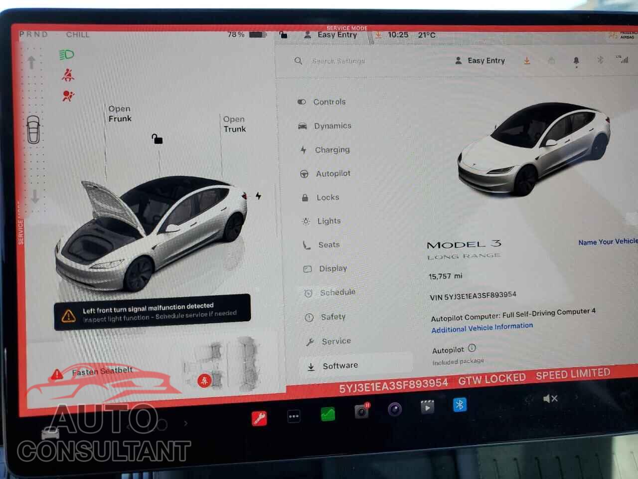 TESLA MODEL 3 2025 - 5YJ3E1EA3SF893954