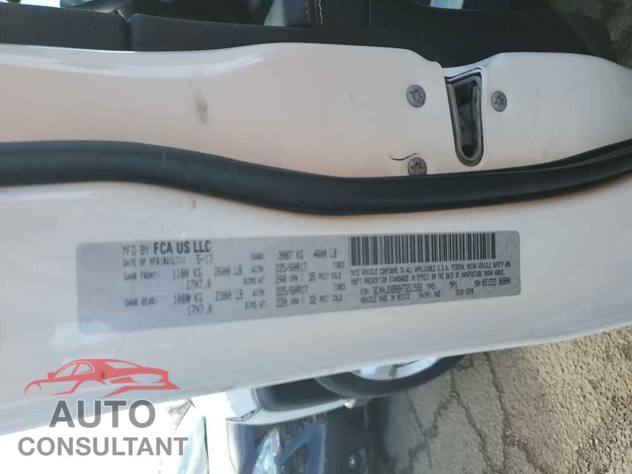 JEEP COMPASS 2017 - 3C4NJDBB8HT651593
