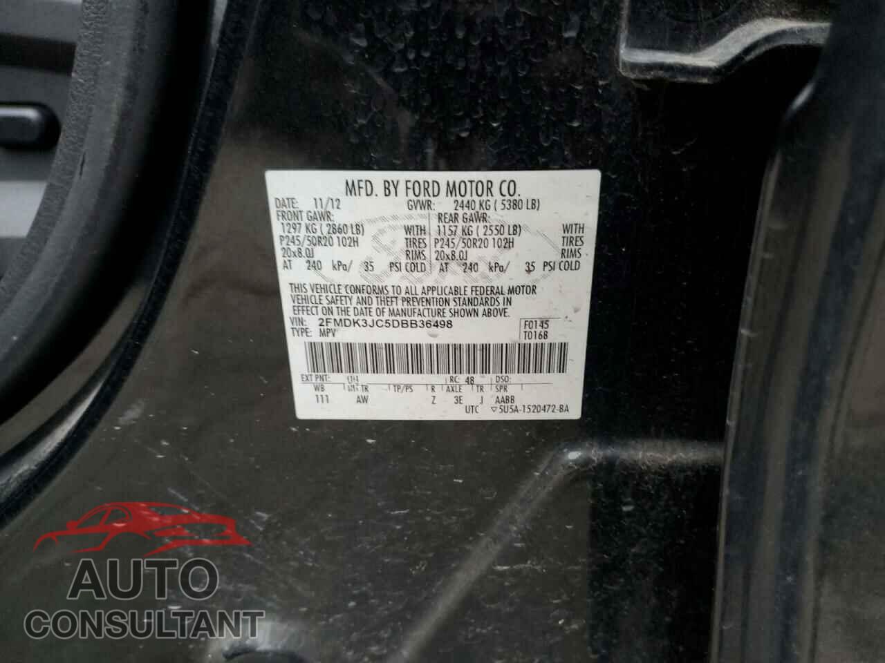 FORD EDGE 2013 - 2FMDK3JC5DBB36498