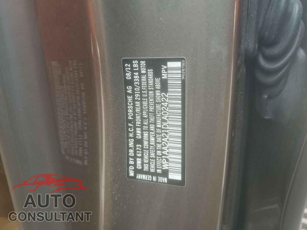 PORSCHE CAYENNE 2013 - WP1AA2A21DLA02422