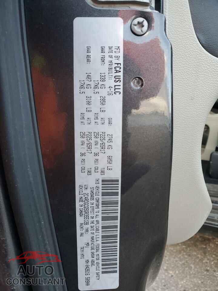 DODGE CARAVAN 2016 - 2C4RDGCG5GR355128