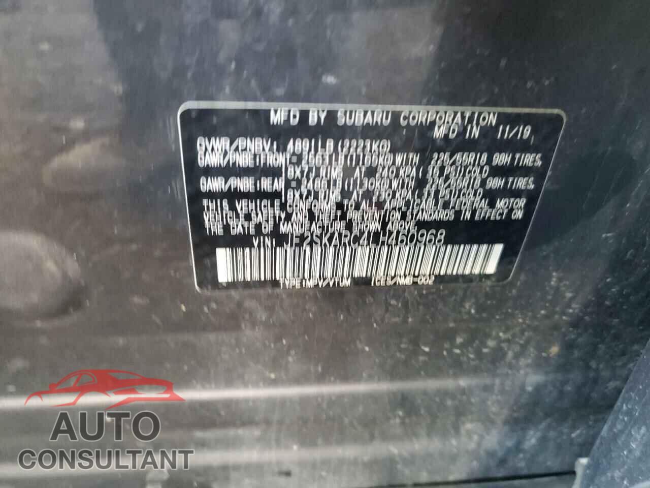 SUBARU FORESTER 2020 - JF2SKARC4LH460968