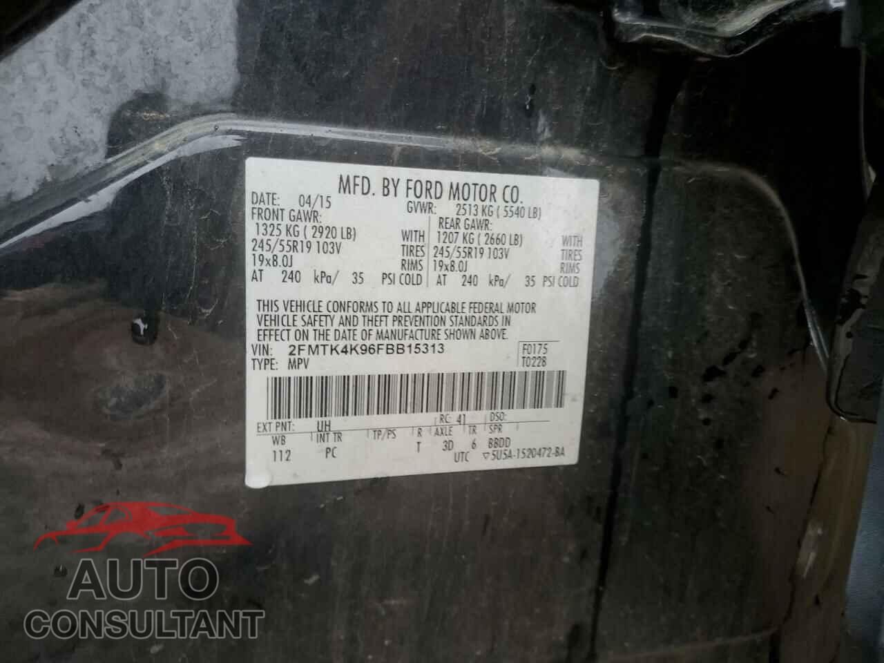 FORD EDGE 2015 - 2FMTK4K96FBB15313