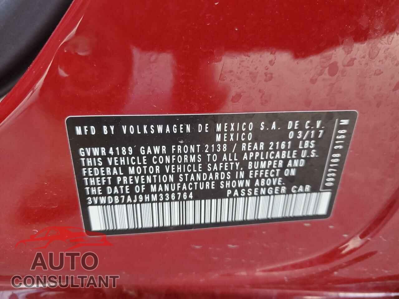 VOLKSWAGEN JETTA 2017 - 3VWDB7AJ9HM336764