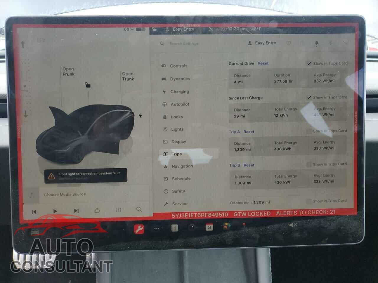 TESLA MODEL 3 2024 - 5YJ3E1ET6RF849510