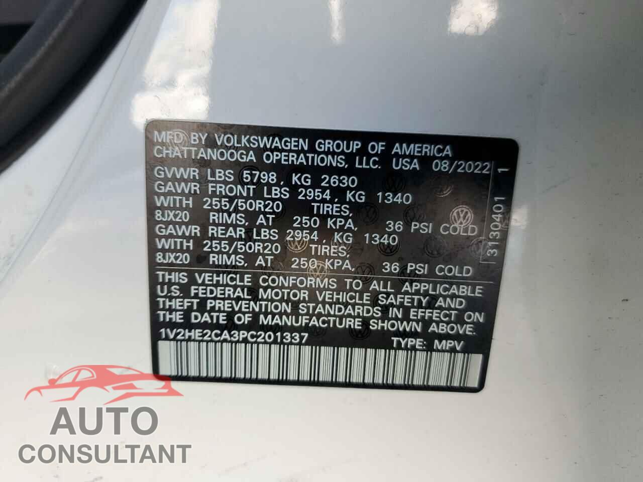 VOLKSWAGEN ATLAS 2023 - 1V2HE2CA3PC201337