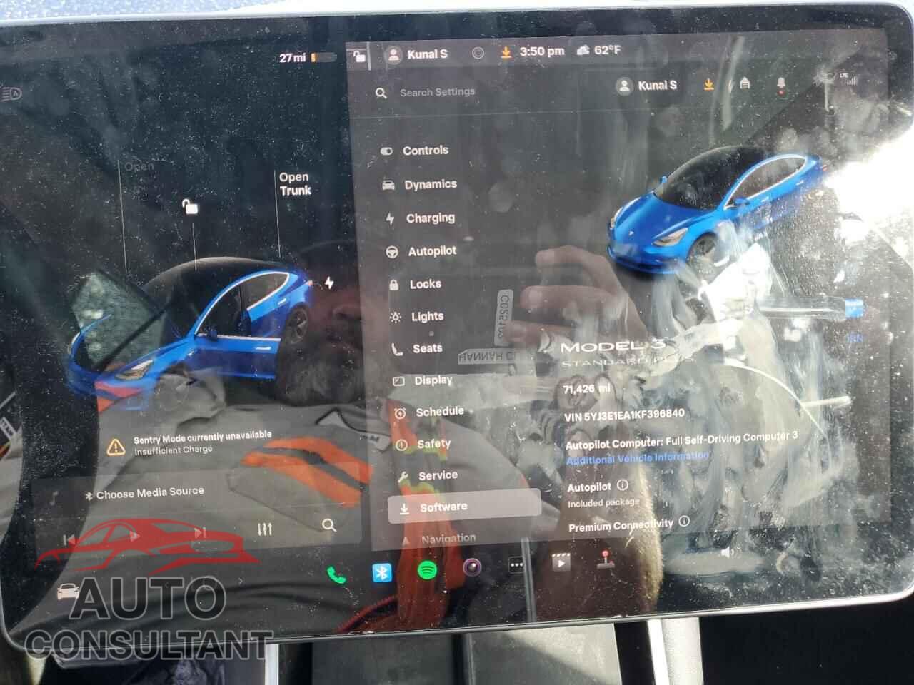 TESLA MODEL 3 2019 - 5YJ3E1EA1KF396840