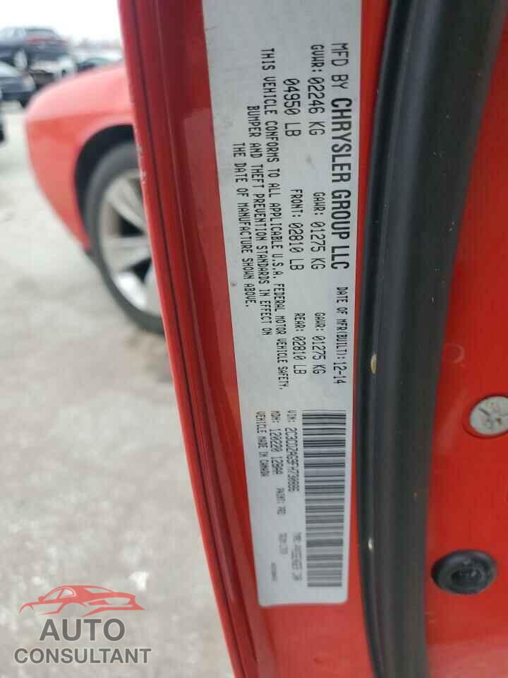DODGE CHALLENGER 2015 - 2C3CDZAG9FH730886