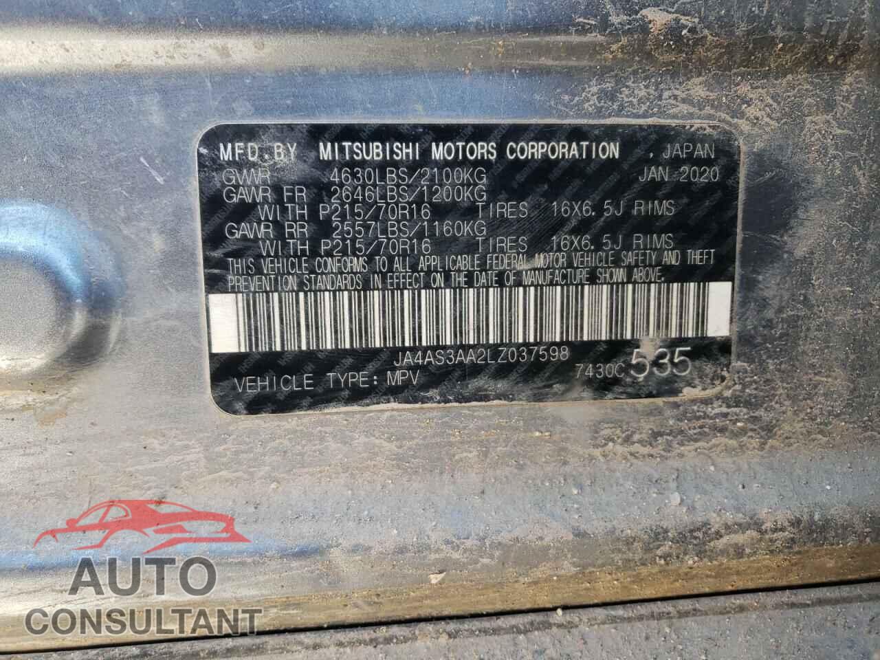 MITSUBISHI ECLIPSE 2020 - JA4AS3AA2LZ037598
