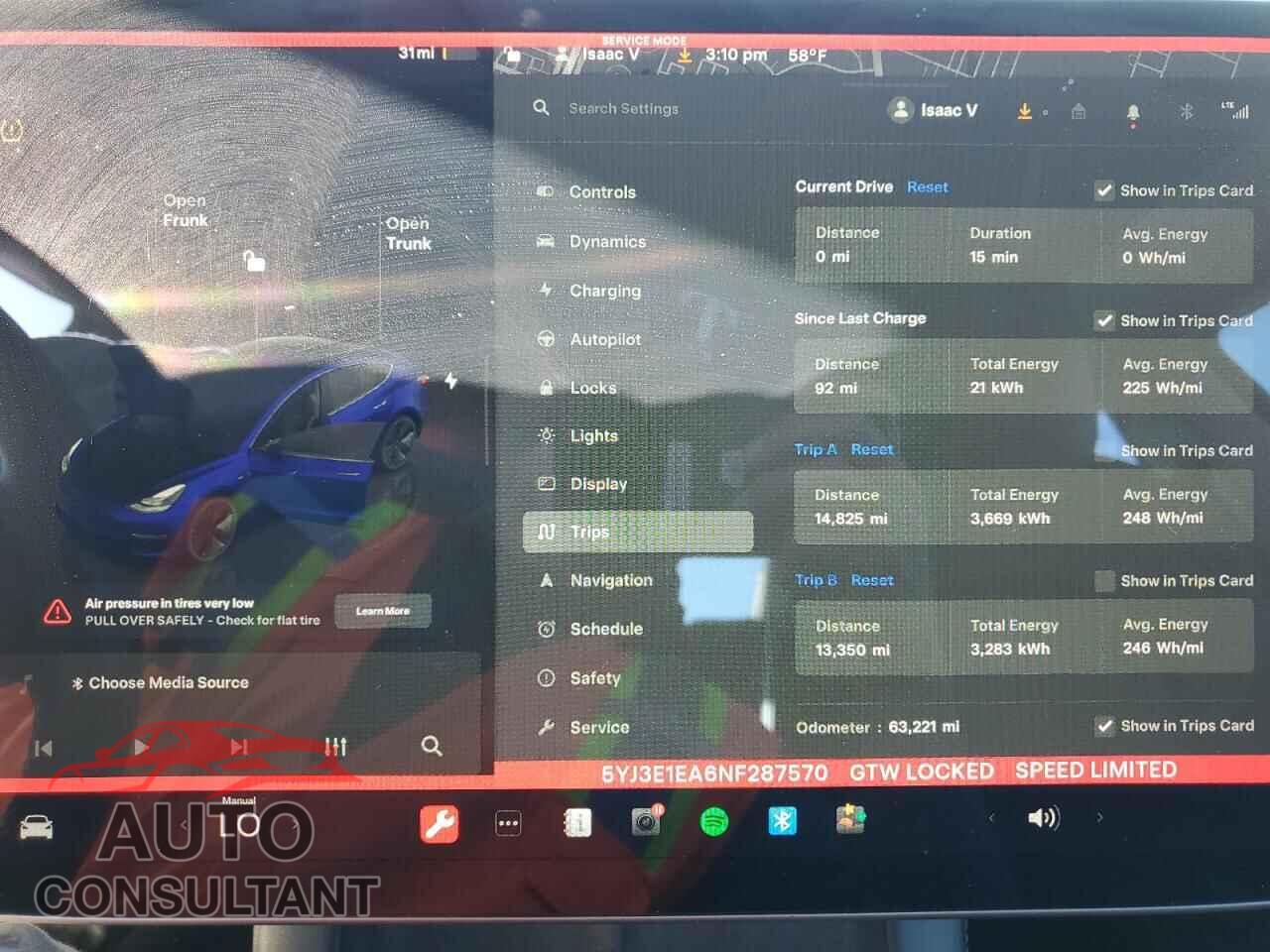 TESLA MODEL 3 2022 - 5YJ3E1EA6NF287570