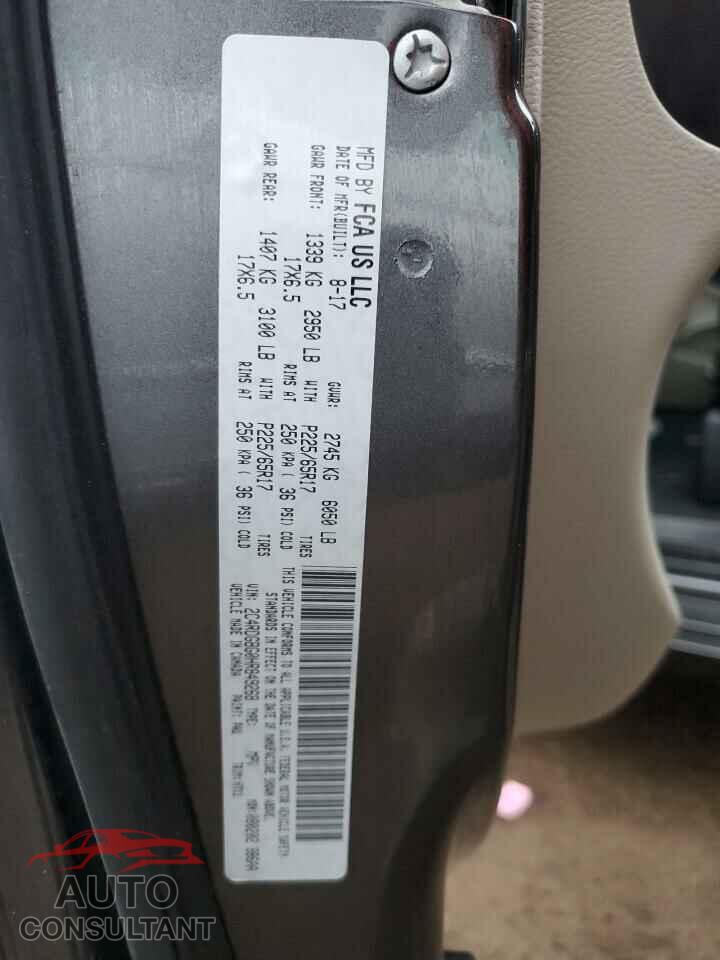 DODGE CARAVAN 2017 - 2C4RDGBG0HR849268