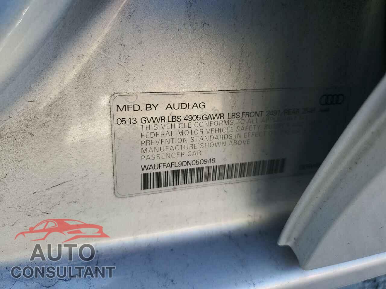 AUDI A4 2013 - WAUFFAFL9DN050949