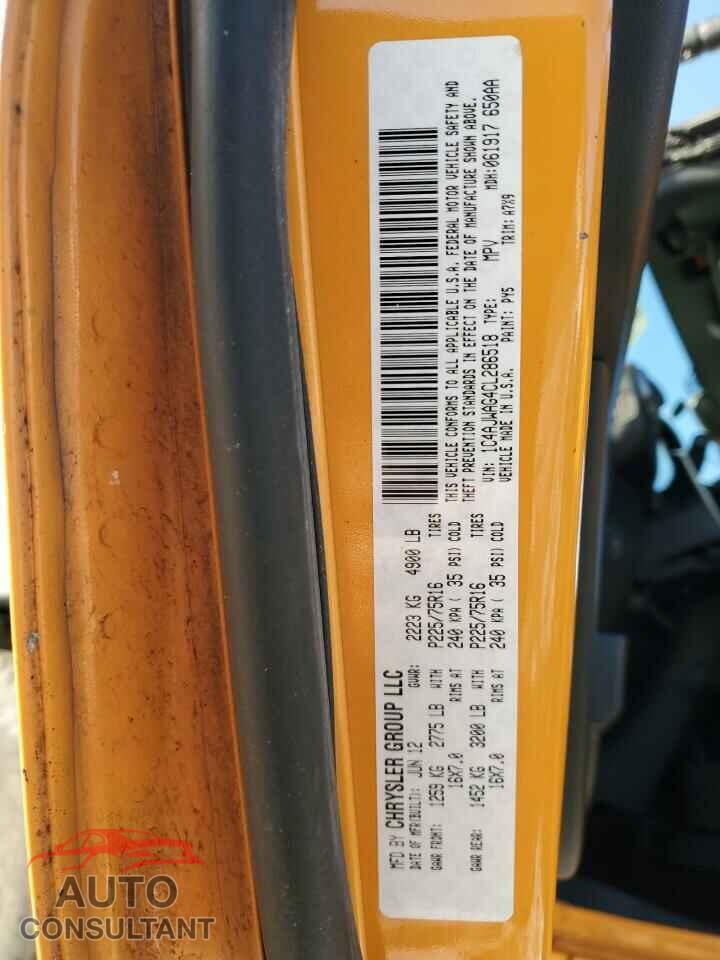 JEEP WRANGLER 2012 - 1C4AJWAG4CL286518