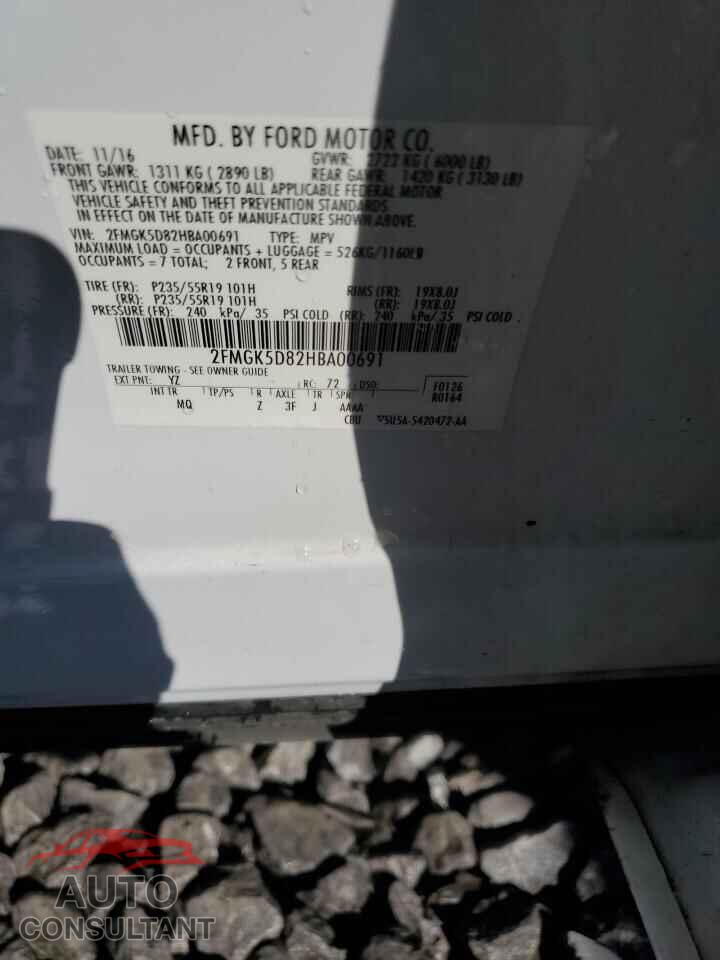 FORD FLEX 2017 - 2FMGK5D82HBA00691