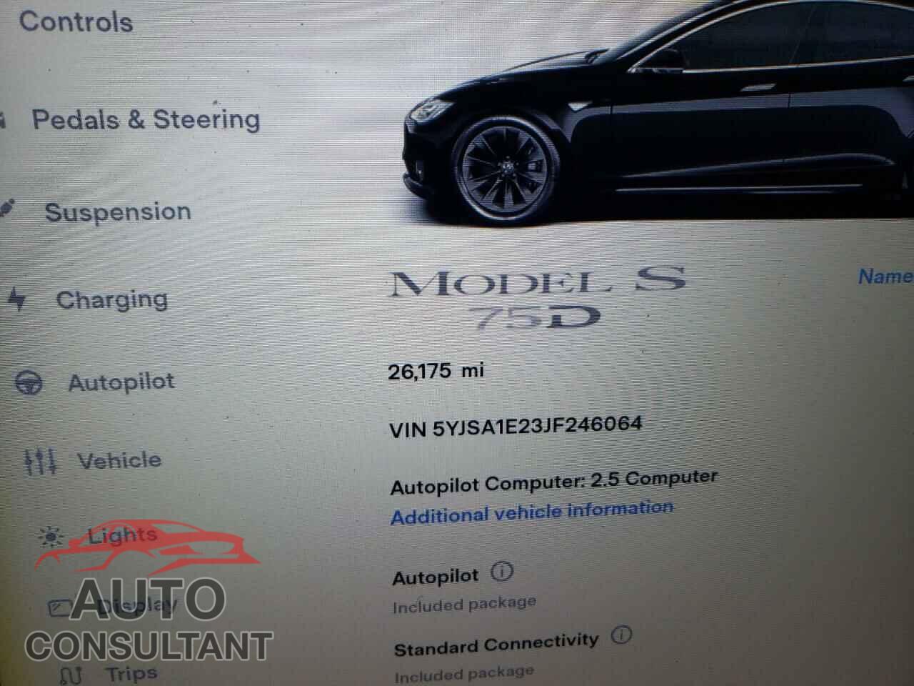 TESLA MODEL S 2018 - 5YJSA1E23JF246064