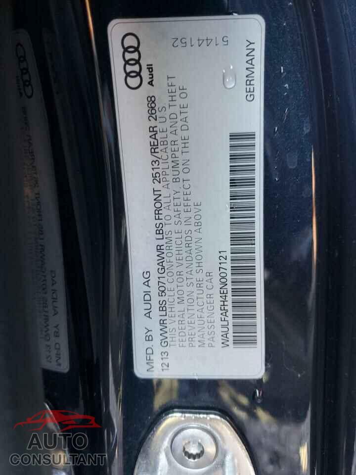 AUDI A5 2014 - WAULFAFH4EN007121