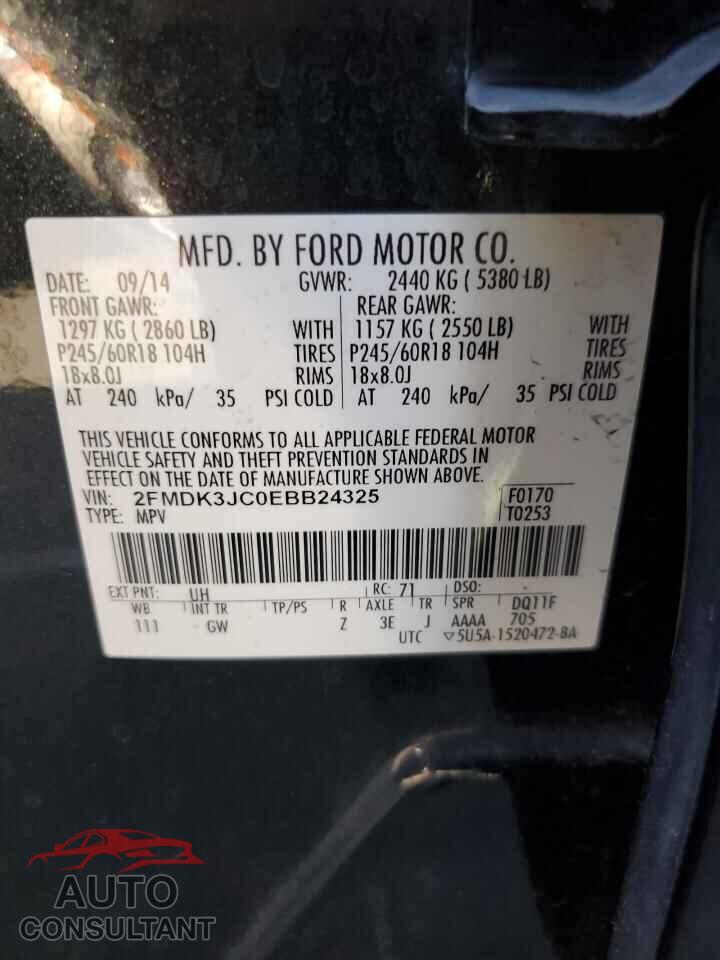 FORD EDGE 2014 - 2FMDK3JC0EBB24325