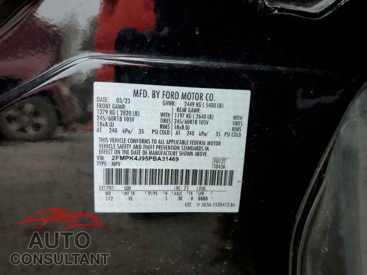 FORD EDGE 2023 - 2FMPK4J95PBA31469