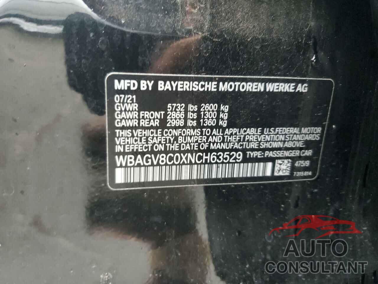 BMW M8 2022 - WBAGV8C0XNCH63529