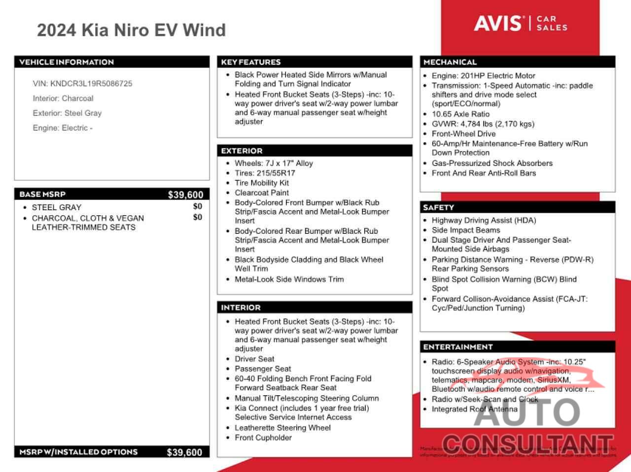 KIA NIRO WIND 2024 - KNDCR3L19R5086725