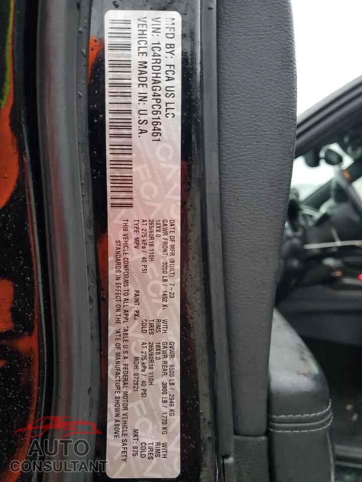 DODGE DURANGO 2023 - 1C4RDHAG4PC616461