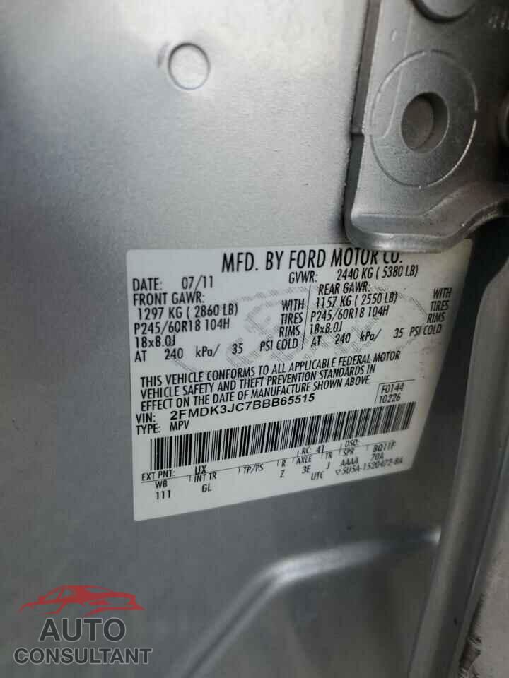 FORD EDGE 2011 - 2FMDK3JC7BBB65515