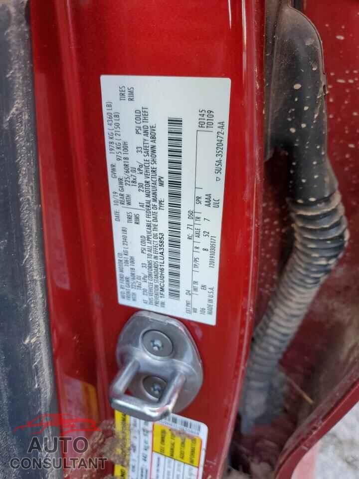 FORD ESCAPE 2020 - 1FMCU0H61LUA35858