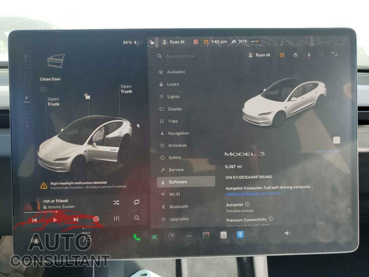 TESLA MODEL 3 2024 - 5YJ3E1EA4RF795493