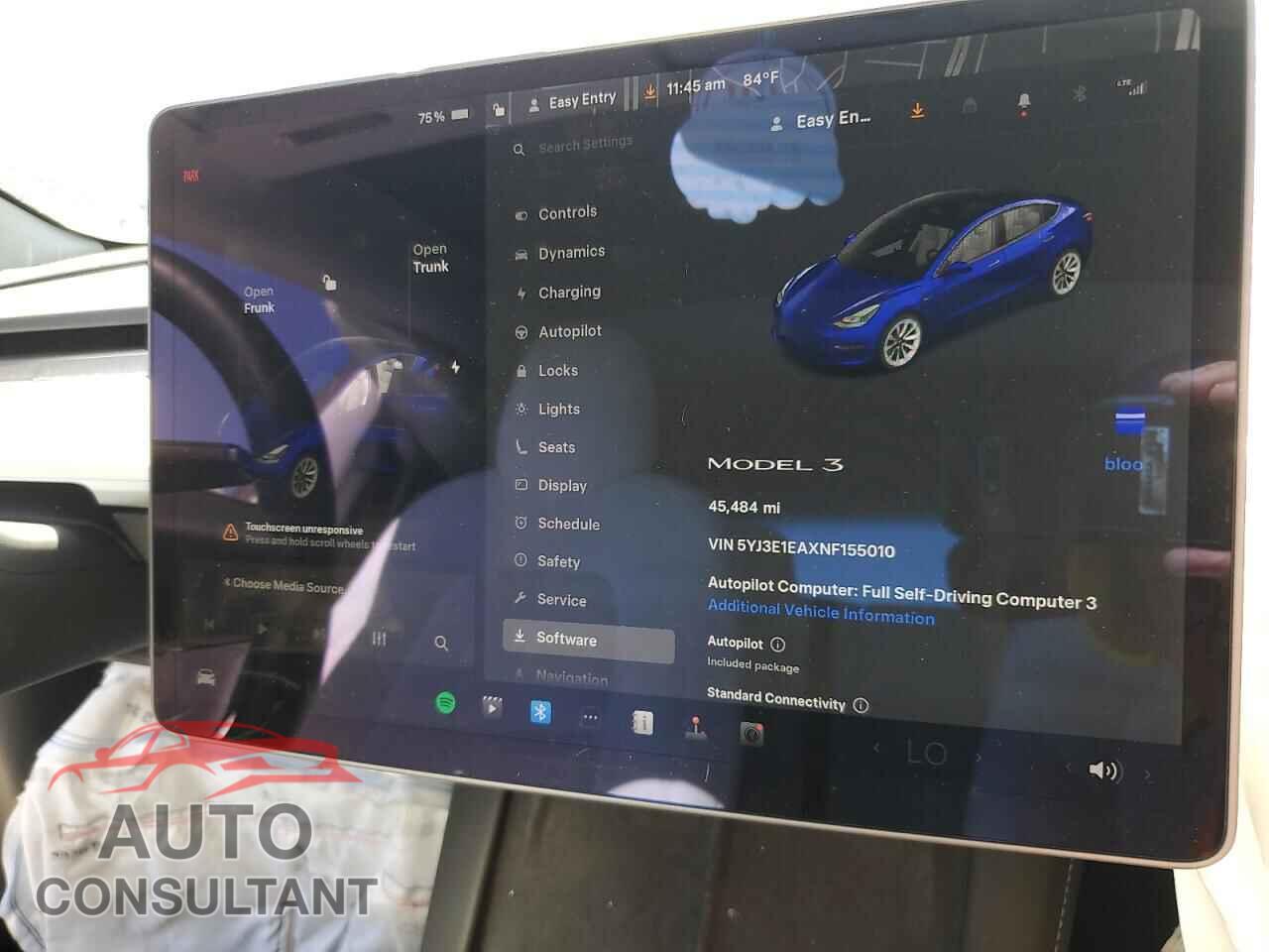 TESLA MODEL 3 2022 - 5YJ3E1EAXNF155010