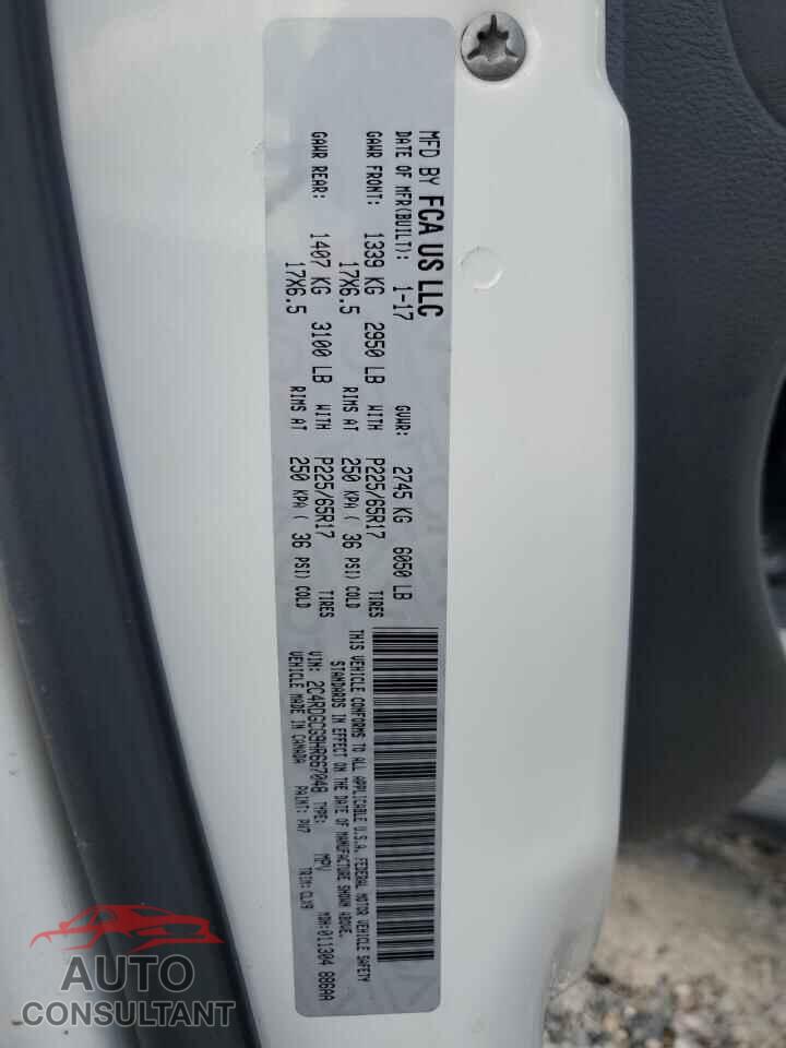 DODGE CARAVAN 2017 - 2C4RDGCG9HR667048