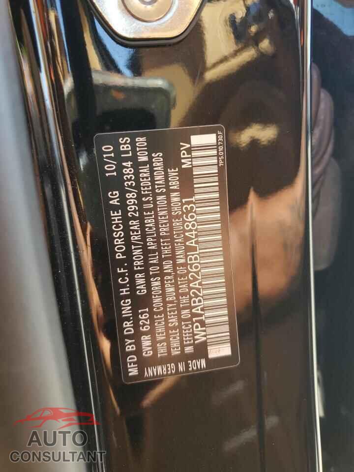 PORSCHE CAYENNE 2011 - WP1AB2A26BLA48631