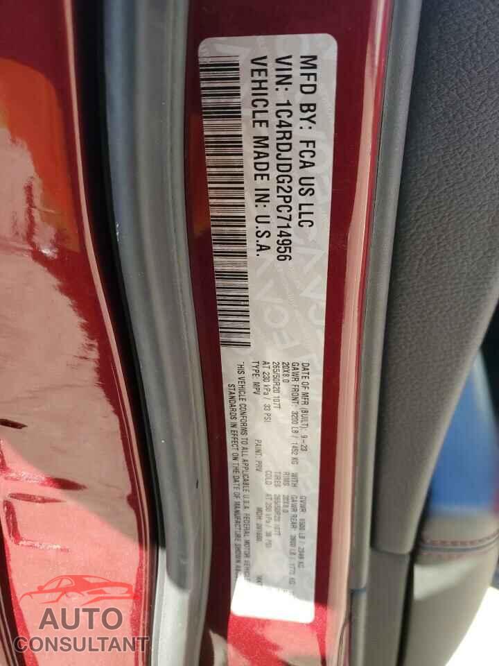 DODGE DURANGO 2023 - 1C4RDJDG2PC714956
