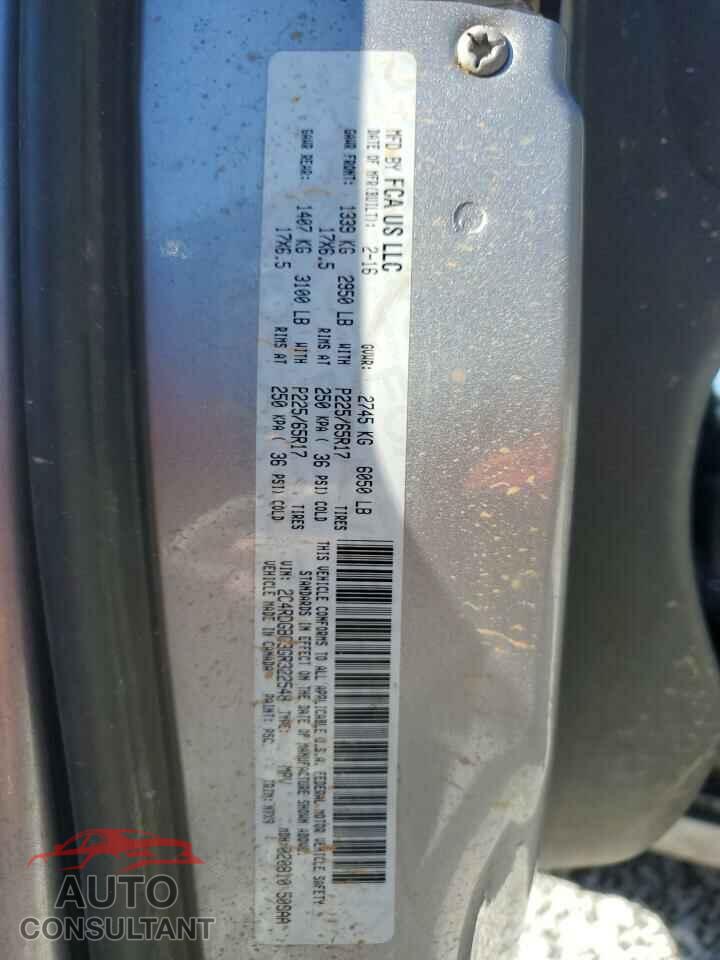DODGE CARAVAN 2016 - 2C4RDGBG3GR322548