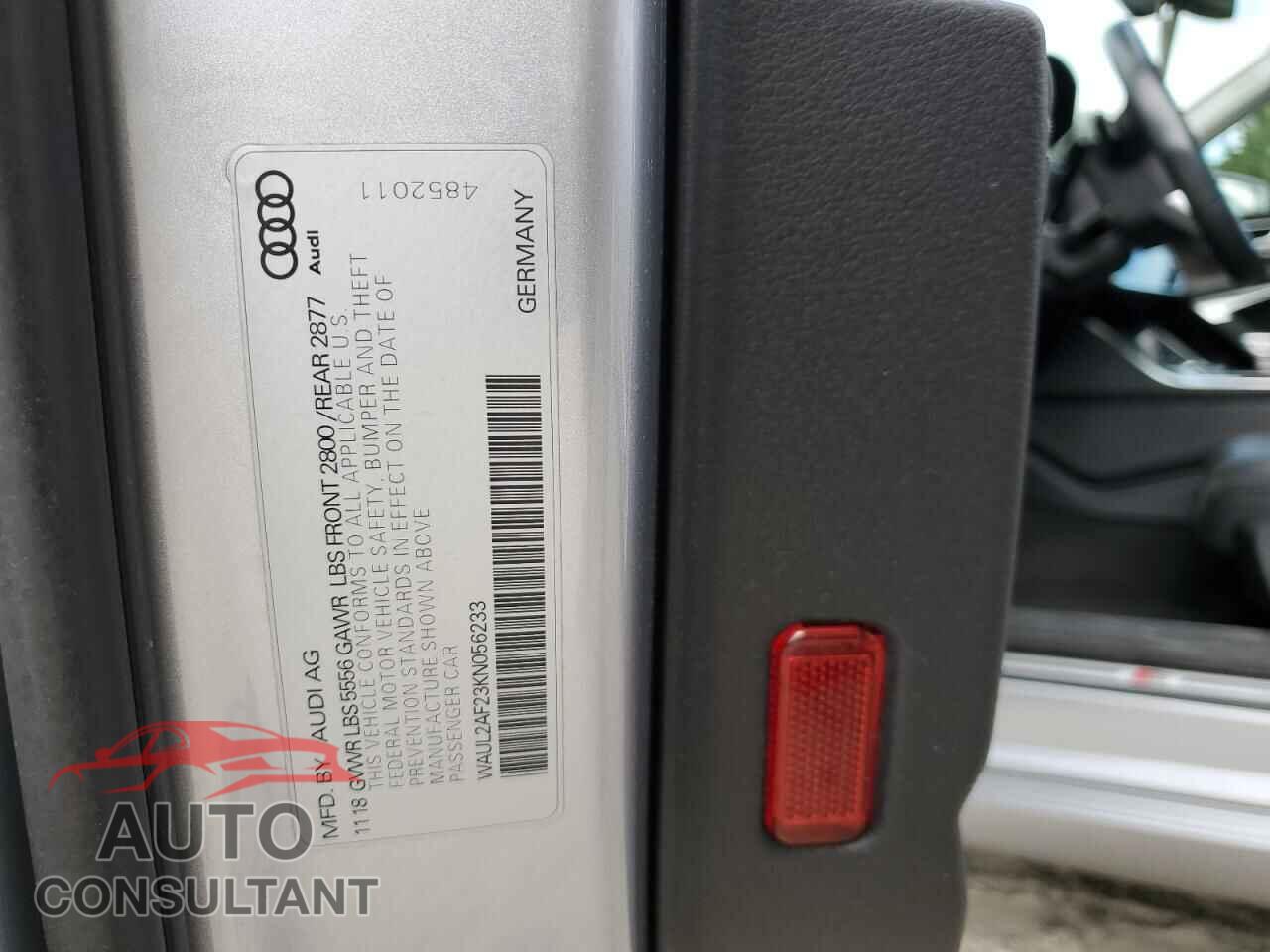 AUDI A6 2019 - WAUL2AF23KN056233