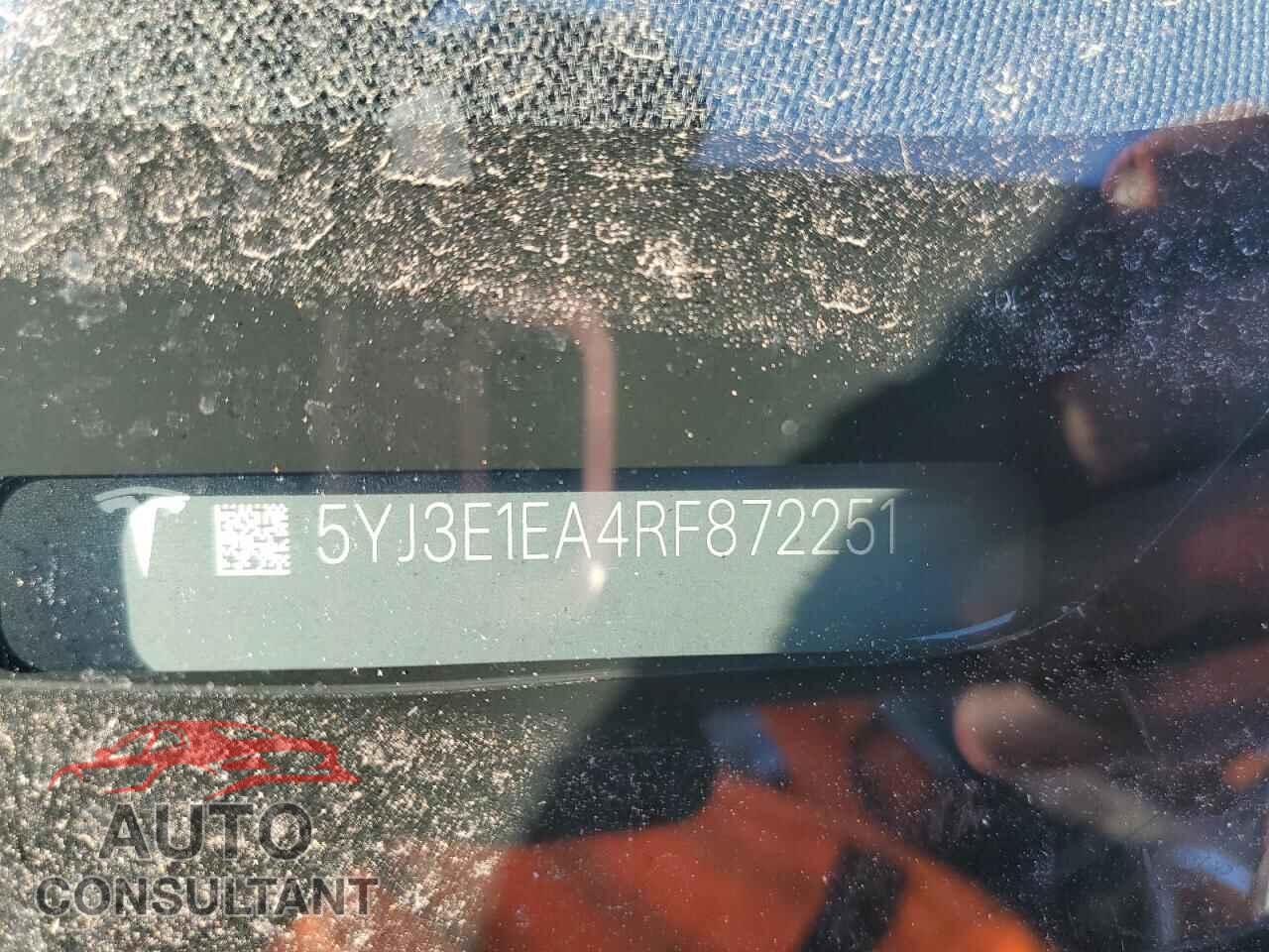 TESLA MODEL 3 2024 - 5YJ3E1EA4RF872251