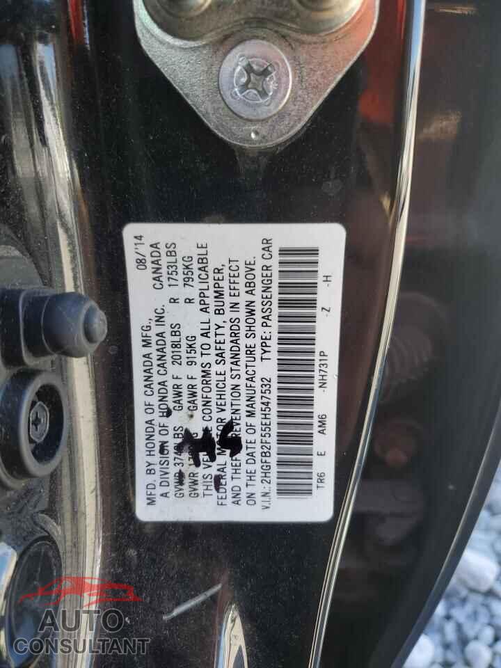 HONDA CIVIC 2014 - 2HGFB2F55EH547532