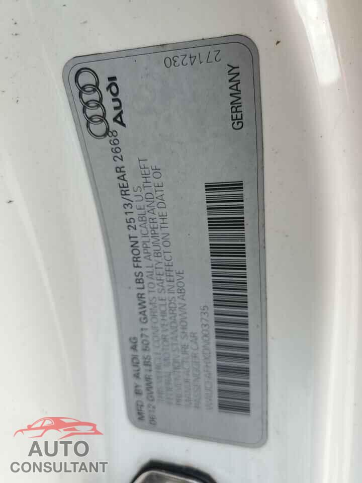 AUDI A5 2013 - WAUCFAFHXDN003735