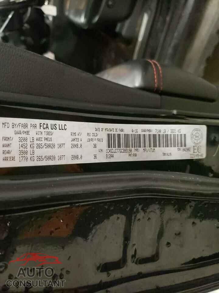 DODGE DURANGO 2016 - 1C4SDJCT7GC393190