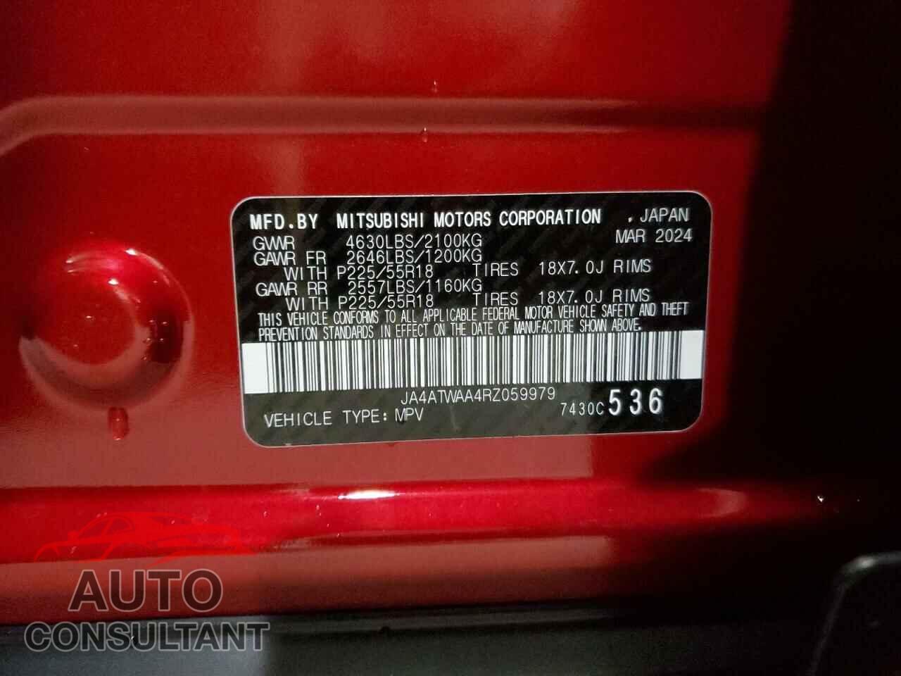 MITSUBISHI ECLIPSE 2024 - JA4ATWAA4RZ059979