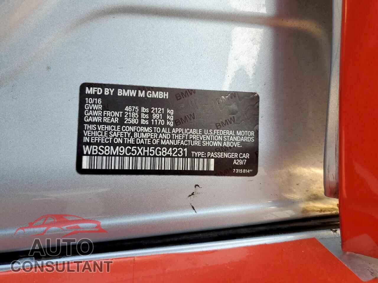 BMW M3 2017 - WBS8M9C5XH5G84231