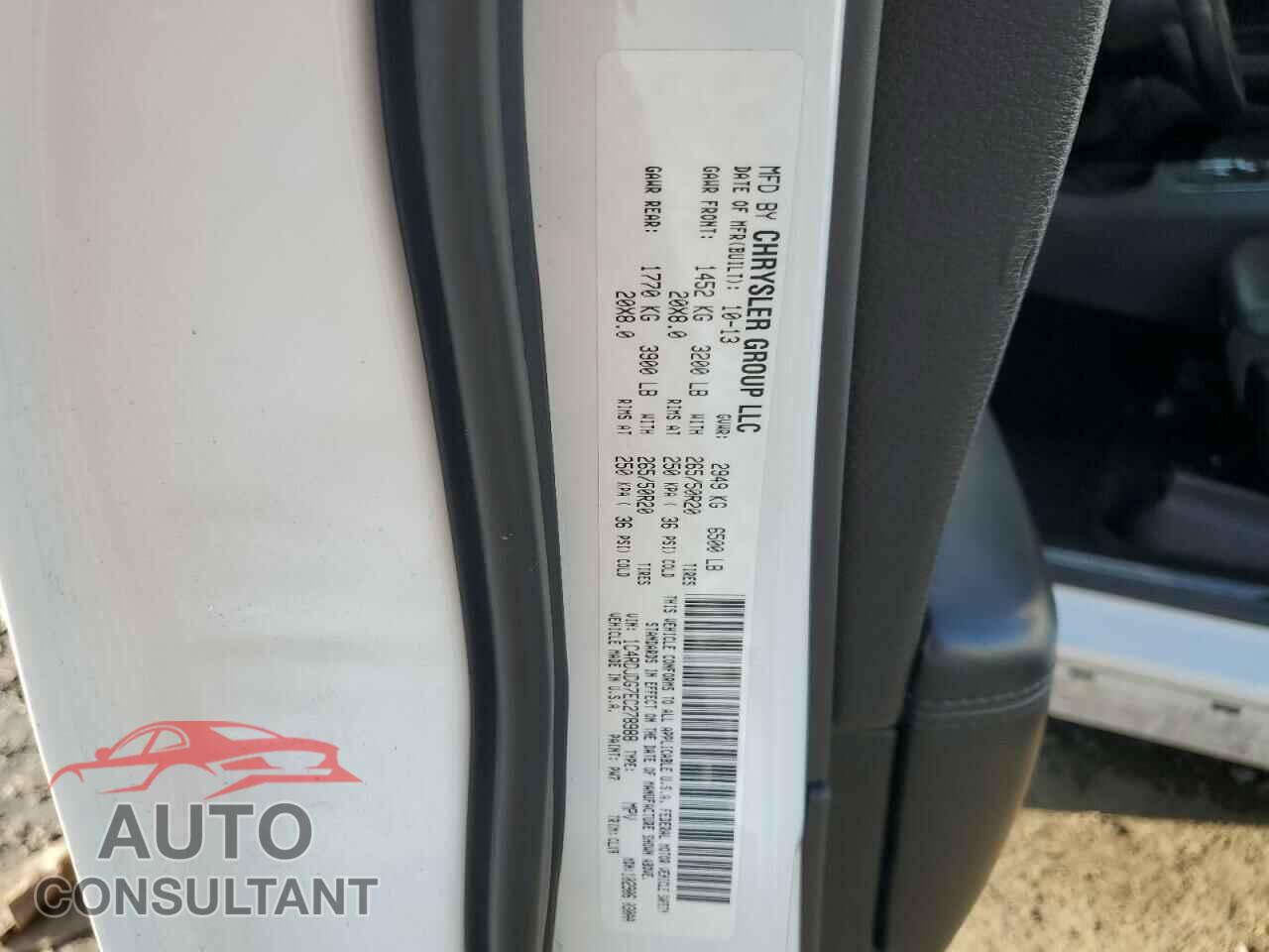 DODGE DURANGO 2014 - 1C4RDJDG7EC278988