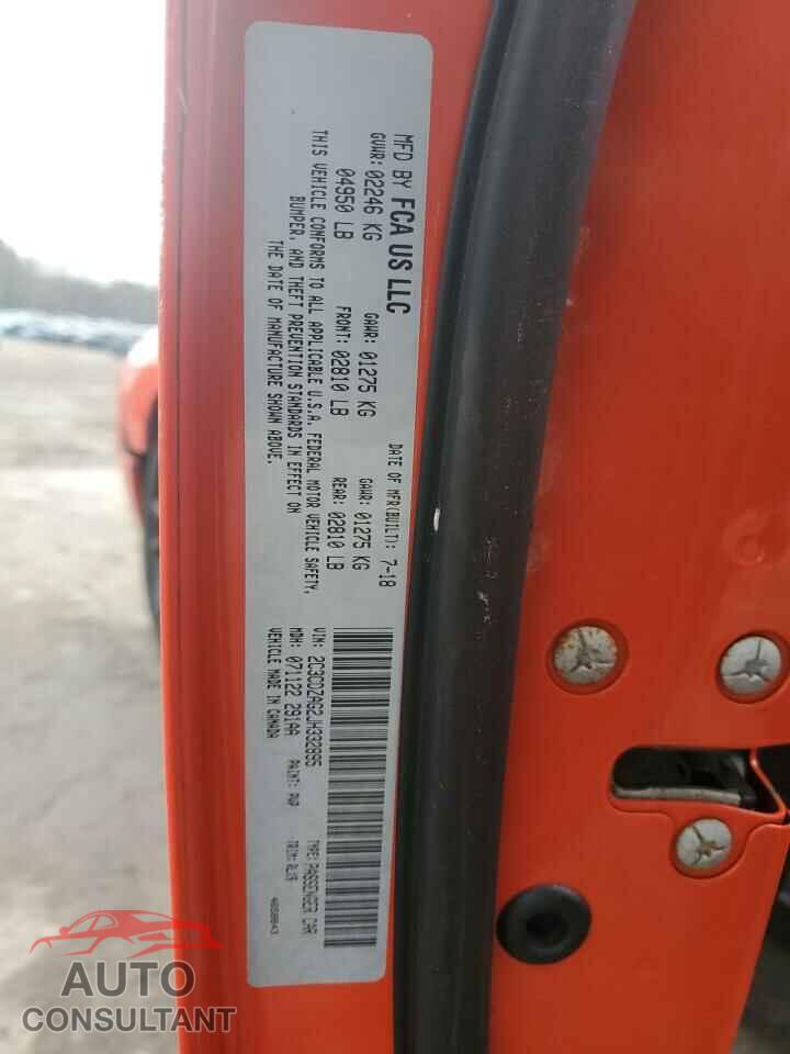 DODGE CHALLENGER 2018 - 2C3CDZAG2JH332895