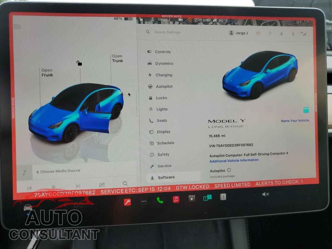 TESLA MODEL Y 2024 - 7SAYGDED3RF097682