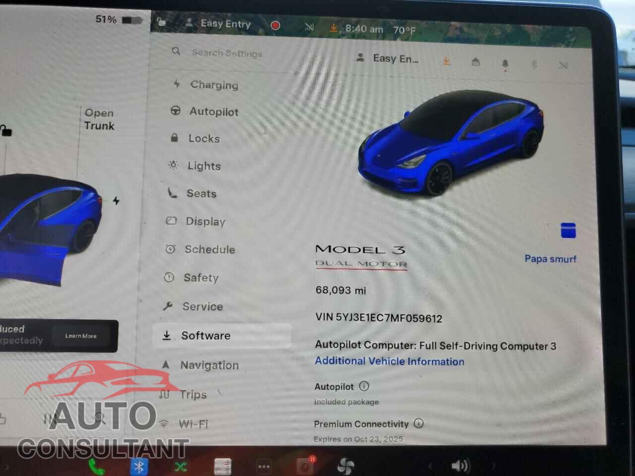 TESLA MODEL 3 2021 - 5YJ3E1EC7MF059612
