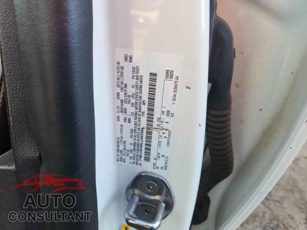 FORD ESCAPE 2020 - 1FMCU9H90LUA63584