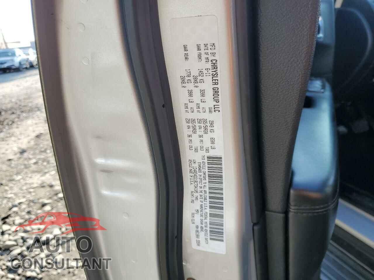 DODGE DURANGO 2011 - 1D4RE4GG1BC734105
